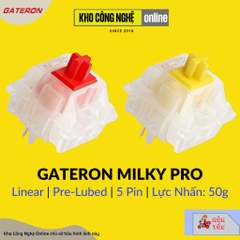 Switch Gateron Milky Yellow Pro Switch dùng cho bàn phím cơ (Switch 5 Pin)