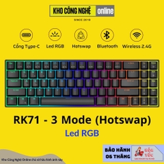 RK71 - Bàn phím cơ không dây RK71 kết nối bluetooth 5.0, USB type C