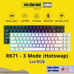 RK71 - Bàn phím cơ không dây RK71 kết nối bluetooth 5.0, USB type C