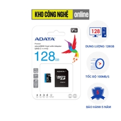 Thẻ nhớ Adata MicroSDHC dung lượng (32Gb/64Gb/128Gb) – Class 10, U1, V10, A1 - Có Adapter chuyển SD (Hàng Chính Hãng)