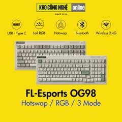 Bàn phím cơ FL-Esports OG87 / OG98 / OG104 3 Mode (Mạch Xuôi / Hotswap / Led RGB) - Hàng Chính Hãng