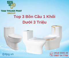 Top 3 bồn cầu 1 khối dưới 3 triệu