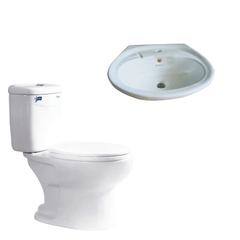 Bồn cầu 2 khối Thiên Thanh Queen + Lavabo LT04