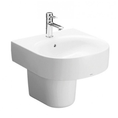 Lavabo chậu rửa mặt Toto LHT767CR treo tường chân ngắn sứ CEFIONTECT