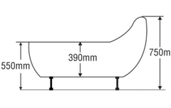 Bồn tắm dài 1 yếm Euroca EU3-1680