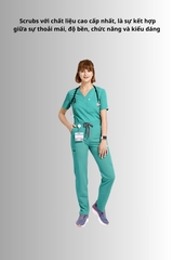 Quần Scrubs nữ cao cấp, thương hiệu MOH, kiểu Skinny, 11 túi, chất vải và form chuẩn Mỹ (WPS102S)