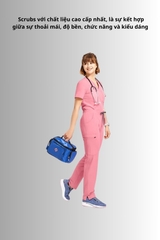 Quần Scrubs nữ cao cấp, thương hiệu MOH, kiểu Skinny, 11 túi, chất vải và form chuẩn Mỹ (WPS102S)