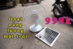 Quạt tích điện lùn khung nhựa pin mặt trời