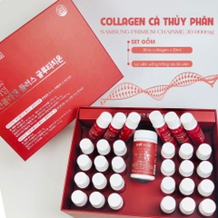 Set Collagen cá thuỷ phân Samsung tặng viên uống trắng da (12ea)