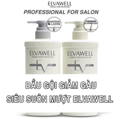 Cặp dầu gội - xả giảm gàu siêu suôn mượt ELVAWELL 1000ml (10ea)