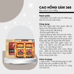 B01- (VAT) Set cao hồng sâm 365 2 lọ x 240gr (10ea)