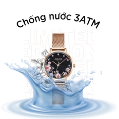 Đồng Hồ Nữ JA-1164LG Julius Hàn Quốc Dây Thép ( Mặt Hoa Văn)
