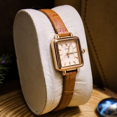 Đồng Hồ Nữ JA-1413A Julius Hàn Quốc Dây Da  (Nâu Nhạt)