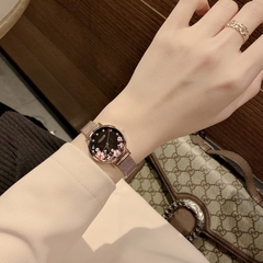 Đồng Hồ Nữ JA-1164LG Julius Hàn Quốc Dây Thép ( Mặt Hoa Văn)