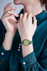 Đồng Hồ Nữ JA-1342B Julius Hàn Quốc Dây Da  (Xanh)