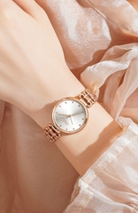 Đồng Hồ Nữ JA-1374A Julius Hàn Quốc Dây Thép (Trắng)