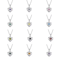 Dây Chuyền ESME ESHK023B Kim Cương Đá Moissanite Bạc 925 Xi Kim 5 lớp