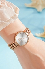 Đồng Hồ Nữ JA-1374A Julius Hàn Quốc Dây Thép (Trắng)