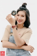 Đồng Hồ JULIUS JA-1211D Dây Da (Mặt Đỏ)