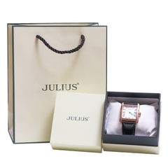 Đồng Hồ Nữ JA-1398D Julius Hàn Quốc Dây Da (Đen)