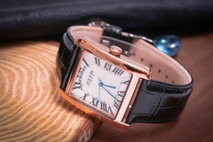 Đồng Hồ Nữ JA-1398D Julius Hàn Quốc Dây Da (Đen)