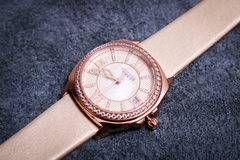 Đồng Hồ Nữ JA-1401A Julius Hàn Quốc Dây Da (Trắng Kem)