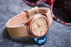 Đồng Hồ Nữ JA-1401A Julius Hàn Quốc Dây Da (Trắng Kem)