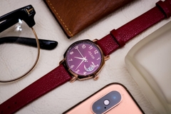 Đồng Hồ JULIUS JA-1211D Dây Da (Mặt Đỏ)