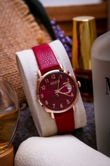 Đồng Hồ JULIUS JA-1211D Dây Da (Mặt Đỏ)