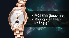 Đồng Hồ Nữ JS-029A Kính Sapphire Julius Star Hàn Quốc (Bạc)