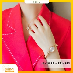 Combo Đồng Hồ Nữ JA-1258B Julius Hàn Quốc + Nữ Trang ESME ES147ES