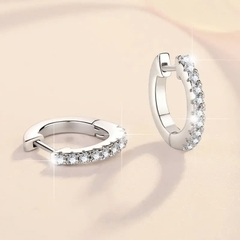 Bông Tai ESME ESES058  Kim Cương Đá Moissanite Bạc 925 Xi Kim 5 lớp