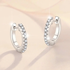 Bông Tai ESME ESES058  Kim Cương Đá Moissanite Bạc 925 Xi Kim 5 lớp