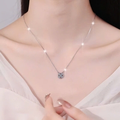 Dây Chuyền ESME ESHK072 Kim Cương Đá Moissanite Bạc 925 Xi Kim 5 lớp