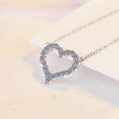 Dây Chuyền ESME ESHK069 Kim Cương Đá Moissanite Bạc 925 Xi Kim 5 lớp