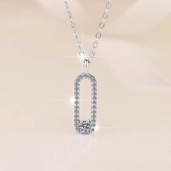 Dây Chuyền ESME ESHK058 Kim Cương Đá Moissanite Bạc 925 Xi Kim 5 lớp