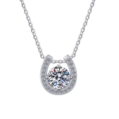 Dây Chuyền ESME ESHK053 Kim Cương Đá Moissanite Bạc 925 Xi Kim 5 lớp