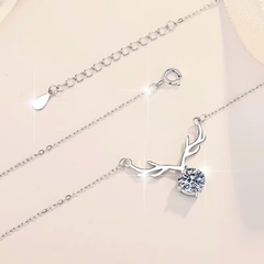 Dây Chuyền ESME ESHK048 Kim Cương Đá Moissanite Bạc 925 Xi Kim 5 lớp