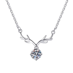 Dây Chuyền ESME ESHK048 Kim Cương Đá Moissanite Bạc 925 Xi Kim 5 lớp