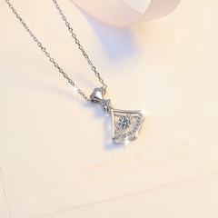 Dây Chuyền ESME ESHK032 Kim Cương Đá Moissanite Bạc 925 Xi Kim 5 lớp