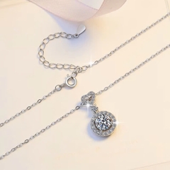 Dây Chuyền ESME ESHK030 Kim Cương Đá Moissanite Bạc 925 Xi Kim 5 lớp