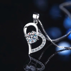 Dây Chuyền ESME ESHK027 Kim Cương Đá Moissanite Bạc 925 Xi Kim 5 lớp