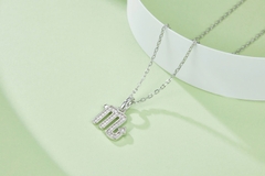 Dây Chuyền ESME ESHK0087 Scorpio Kim Cương Đá Moissanite Bạc 925 Xi Kim 5 lớp