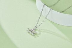 Dây Chuyền ESME ESHK0087 Aquarius Kim Cương Đá Moissanite Bạc 925 Xi Kim 5 lớp