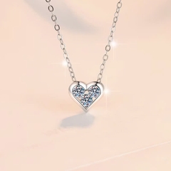 Dây Chuyền ESME ESHK0111 Kim Cương Đá Moissanite Bạc 925 Xi Kim 5 lớp