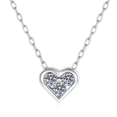 Dây Chuyền ESME ESHK0111 Kim Cương Đá Moissanite Bạc 925 Xi Kim 5 lớp