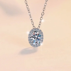 Dây Chuyền ESME ESHK0113 Kim Cương Đá Moissanite Bạc 925 Xi Kim 5 lớp