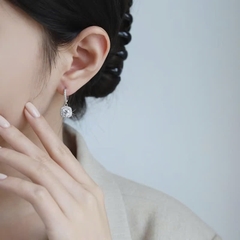 Bông Tai ESME ESES004 Kim Cương Đá Moissanite Bạc 925 Xi Kim 5 lớp