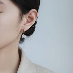 Bông Tai ESME ESES004 Kim Cương Đá Moissanite Bạc 925 Xi Kim 5 lớp