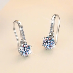 Bông Tai ESME ESES002 Kim Cương Đá Moissanite Bạc 925 Xi Kim 5 lớp